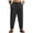 1Pack:Black, variant on TANBOM Men's Loose Fit Cotton Casual Drawstring Pants, Navy Blue, 1-Pack, L