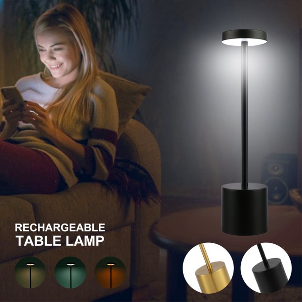 FUYGRCJ Rechargeable Cordless LED Table Lamp, Portable LED Touch Lamp 3