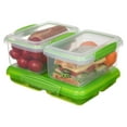 thumbnail image 2 of Sistema To Go Multi-Split Food Storage Containers with Lids, 3 Pack, Apple Green, 2 of 5
