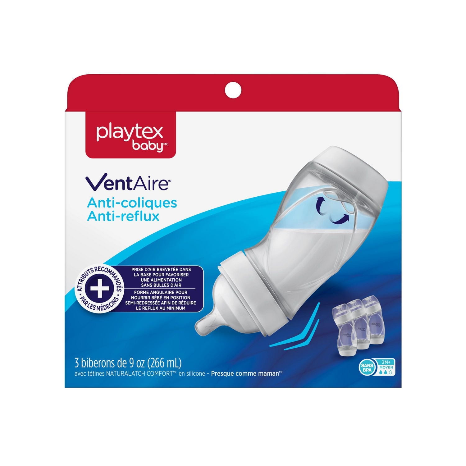 Playtex Baby™ BPA-Free Ventaire Baby Bottles with NATURALATCH® Silicone Nipples