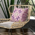 thumbnail image 2 of Amrita Sen Venetian Flower Paisley Duo Throw Pillow in Pink Blue 18x18, 2 of 5