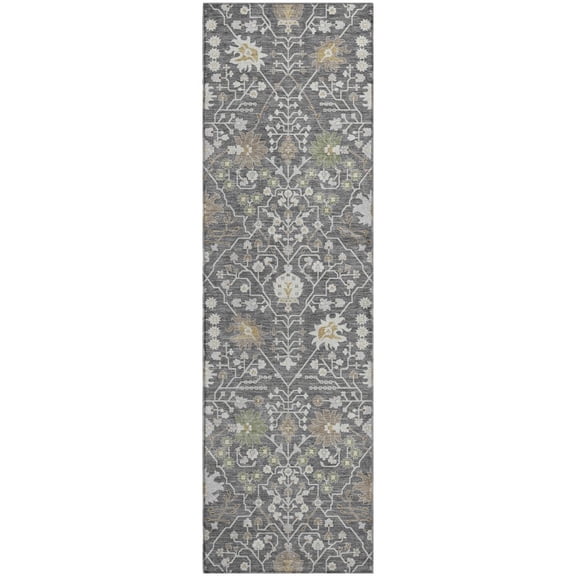 Dalyn Rugs Premium Machine Washable Mayfield AMF1009 Charcoal 2'3" x 7'6" Runner Rug