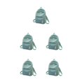 thumbnail image 1 of pitrice Velvet Backpack Solid Color Polyester Lining Easy Matching for Zipper Student Girls University Schoolbag Birthday Gift Green 5Set, 1 of 6
