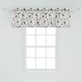 thumbnail image 2 of Ambesonne Birds Window Valance, Tweeting Little Sparrows, 54" X 18", Seal Brown and Pale Grey, 2 of 3