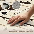 thumbnail image 6 of ODIKA 9'x12' Washable Area Rug Non-Slip, Chair-Friendly Fishing Panel Cabin Vintage Badge Forest Border Wildlife Print for Dining Room, Basement, Large Office, 6 of 7