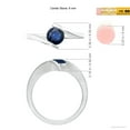 thumbnail image 5 of ANGARA Natural 1 Ct Bar-Set Solitaire Round Sapphire Bypass Ring in 925 Sterling Silver for Women (Size-6mm) | September Birthstone, Anniversary, Jewelry Gift for Women | Natural Blue Sapphire Ring, 5 of 10