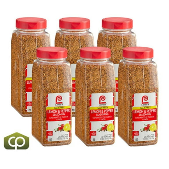Lawry's 19 oz. Salt-Free Lemon and Pepper Seasoning (6/Case) Zesty Flavor Blend