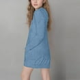 thumbnail image 6 of dazeni Girls Lightweight Long Sleeve Cardigan Solid Casual Ribbed Knit Open Front Cardigans with Pockets Spring Clothes Blue 5 Years, 6 of 7