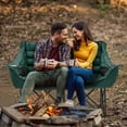 thumbnail image 3 of NAIZEA Double Camping Chair, Folding Camping Loveseat Duo Chair for Adults, Oversized Double Folding Chair, Camping Bench Lawn Chairs Patio Lounge Chairs for Adults, 3 of 7