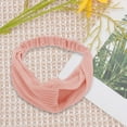 thumbnail image 4 of Unique Bargains 1 Pc Stripes Elastic Cross Headwrap for Women Dark Pink, 4 of 6