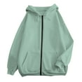 thumbnail image 3 of Cute Sweatshirts For Women Casual Comfortable Solid Color Loose Zipper Hoodie Everyday Style 2025 Pullover Sweaters Winter Clothes, 3 of 4