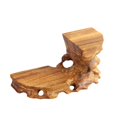 thumbnail image 3 of Baoblaze Retro Wooden Base Buddha Statue Holder Clay Pot Stand Teapot Base Home Decor Half Circle, 3 of 8