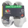 thumbnail image 3 of Fruit of the Loom Dual Defense No-Show Socks for Boys, White, Sizes 4.5-8.5 (10-Pack), 3 of 5
