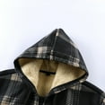thumbnail image 6 of FDGIU ‌‌‌‌‌Men's Flannel Jacket - Fleece Lined Plaid Zip Up Hoodie Winter Warm Coat, 6 of 6