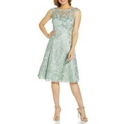 Adrianna Papell Embroidered A-Line Dress