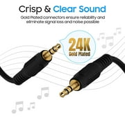 Cmple - 3.5mm Aux Audio Cable Stereo 3 ft AUX Cable Male to Male Speaker Cable Auxiliary Cord Adapter for Car, Phone, Headphones - Black