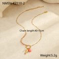 thumbnail image 2 of NICKSUN 18K Gold Plated Stainless Steel Ocean Charm Necklace, Starfish Conch Seashell & Double Fish Pendant Dainty Beaded Chain Necklace, Summer Beach Vacation Boho Neck Jewelry for Women, 2 of 5