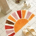 thumbnail image 3 of Boho Half  Door Mat Colorful Boho Rug for Bath Tub Non-Slip Cute Rainbow Rug for Kids‘ Room Washable Circular Carpet for Bedroom Dorm, 3 of 10