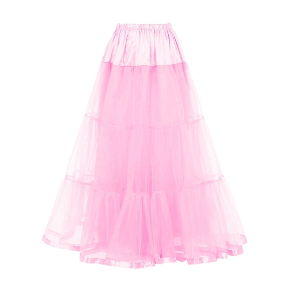 99CM Free Long Women's 50s Ankle Length Petticoats Wedding Petticoat Slips Crinoline Underskirt for Prom Evening Wedding Dresses