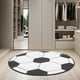 thumbnail image 3 of KAKOWELY 2 alfombrillas redondas de fútbol para silla de oficina, 60 cm, antideslizantes, decorativas, para el hogar, la sala de estar, el dormitorio y la sala de juegos., 3 of 5