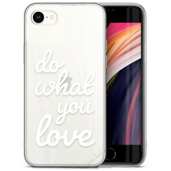 Case Yard iPhone-SE Case Clear Soft & Flexible TPU Ultra Low Profile Slim Fit Thin Shockproof Transparent Bumper Protective Cover Drop Protective Cell Phone Cases (Do What You Love)