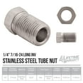 thumbnail image 5 of 4LIFETIMELINES Stainless Steel Brake Line Tube Nut, Long, 1/4 (7/16-24 Inverted), Bag of 10, 5 of 5