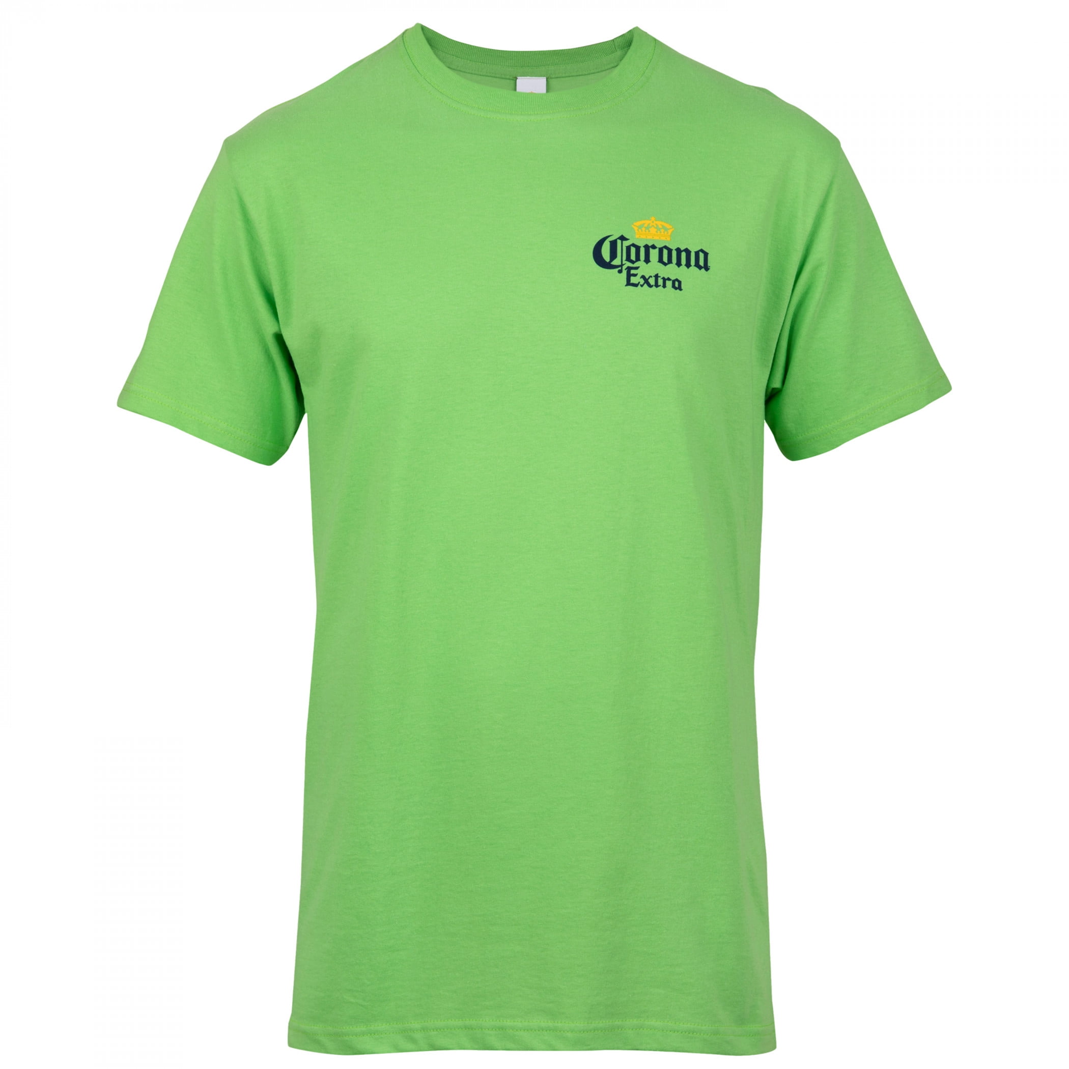 ★COMPAKT RECORD BAR★ KRB Extra Extra Tshirt Lime Corona Extra Label Vivid Lime Front and Back Print T-Shirt
