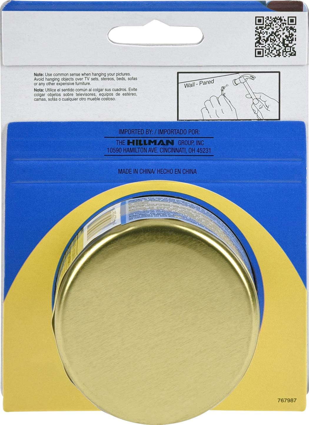 JJEAN-535808 Picture Hangers, Art Hangers, Brass, Reusable Picture Hooks, 30lb (25 Set)