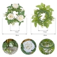 thumbnail image 6 of Tnobhg 2Pcs Candlestick Garland Realistic Simulation Rose Wreath Candle Holder Garland for Home Wedding Decoration, 6 of 8