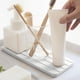 thumbnail image 3 of Paquete de 2 bandejas de piedra absorbente de agua para fregadero, bandeja de sec rápido de piedra, alfombrilla de diatomita absorbente de agua Elegnat para encimera de cocina y baño (blanco), 3 of 3