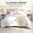 thumbnail image 6 of WISHEAD Twin Comforter Duvet Insert, Reversible Quilted with Corner Tabs, Ultra Soft for All Season, Hotel Down Alternative Cooling Breathable Bedding, Machine Washable (White, 64" x 88"), 6 of 8