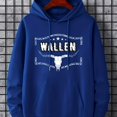 thumbnail image 1 of Wallen & Bull Skull Print Hoodie, Hoodies Para Hombres, Sudadera Con Capucha De Diseño Gráfico Casual Para Hombres Con Bolsillo Canguro Para Primavera Otoño, Como Regalos, 1 of 4