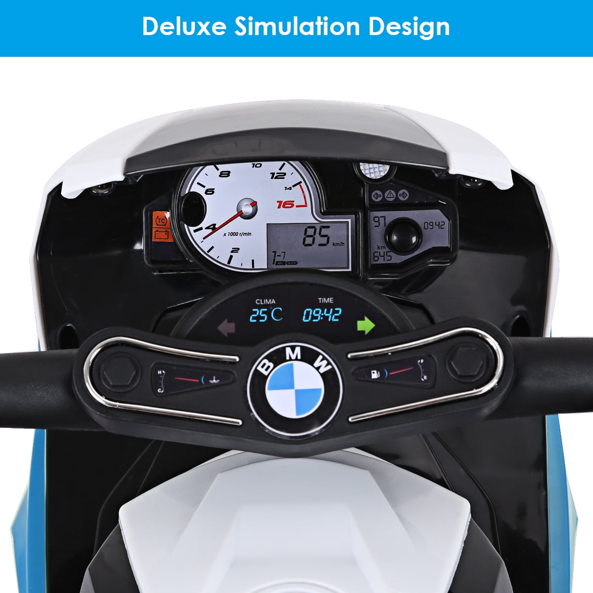 Infans Kids Ride On Motorcycle BMW Licensed 6V Electric 3 Wheels Bicycle w/ Music&Light