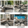 thumbnail image 2 of DEORAB Outdoor Rugs Patio Lightweight Waterproof Mat Plastic Rv Camper Outside Carpet,Black&Beige,8'x10', 2 of 8