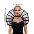 thumbnail image 2 of Gothic Lace Stand Up Collar Baroque Standing Queen Collar Victorian Collar Vampire Collar Halloween Accessories, 2 of 7