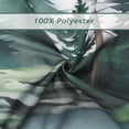 thumbnail image 5 of Mountain Forest Shower Curtain, Watercolor Lake Landscape Woodland Nature Bathroom Decor Polyester Fabric Waterproof Bath Curtain with 12 Hooks, 5 of 5