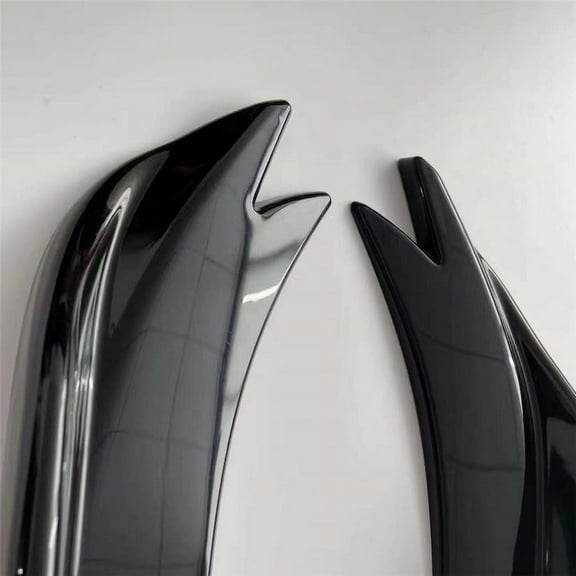 2x Glossy Black Car Rear Bumper Spoiler Anti-crash Diffuser Wrap Angle Splitters