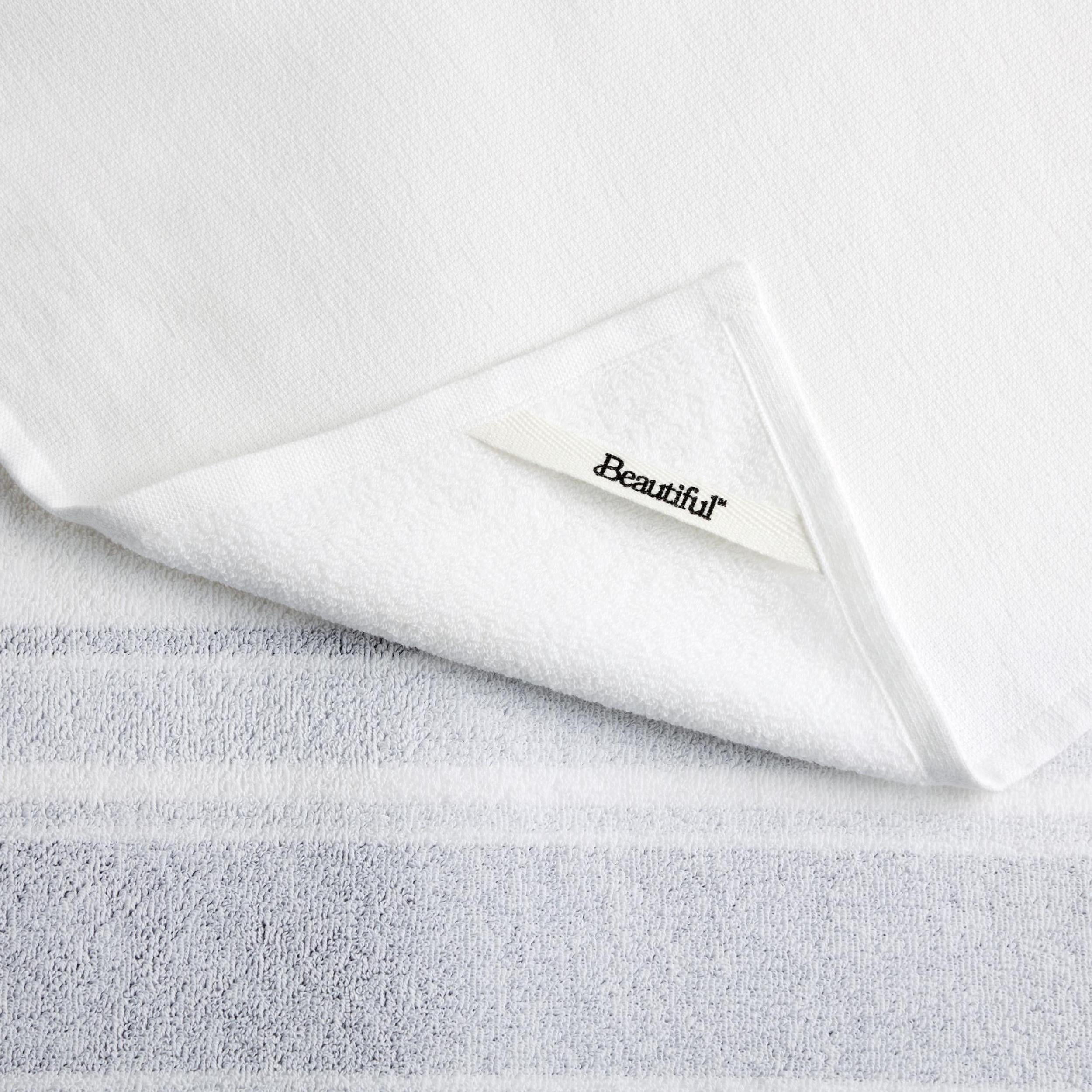 Beautiful Home by Drew Barrymore 2-Piece Yarn Dyed Kitchen Towel Set, Cornflower Blue, 20"W x 30"L