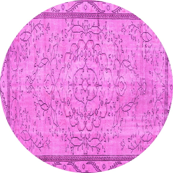 Ahgly Company Indoor Round Persian Pink Traditional Area Rugs, 3' Round