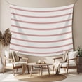 thumbnail image 2 of Red Striped Large Tapestry for Bedroom Wall Hanging Tapestry, Rustic Red Stripe Modern Art Beige Ceiling Backdrop Tapestries Poster Blanket Wall Decor for Teens Room Living Room Dorm 100" x 59", 2 of 8