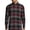 Port Royale, variant on BOWX Plaid Flannel Long-Sleeve Woven Shirt (Medium, Space Blue)