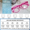 thumbnail image 6 of MARE AZZURO Reading Glasses Womens 1.25 Trendy Round Readers 100 125 150 175 200 225 250 275 300 350 400 500 600 (Pink, 1.25) with Spring Hinge, Composite Lens, 6 of 7