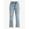 thumbnail image 5 of Time and Tru Women's and Women’s Plus High Rise Relaxed Boyfriend Jeans, Sizes 0-28W, 5 of 5