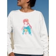 thumbnail image 2 of Manga Girl W Kimono Sweatshirt Women -Image by Shutterstock, Female 5X-Large, 2 of 4