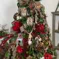 thumbnail image 2 of Northlight 11" Red and Green Artificial Magnolia Christmas Pick, 2 of 4
