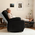 thumbnail image 2 of Furmax 360° Swivel Rocking Chair Power Massage Recliner With nursing Needs Oversized Furniture For Living Room,,PU Black, 2 of 7