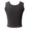 thumbnail image 4 of Wang6 Women Cropped Ribbed Tank Tops with Built in Bra Summer Sleeveless Cami Tops Trendy Loose Workout T Shirts Undershirts Grey One Size, 4 of 5
