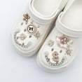thumbnail image 2 of 15PCS Flower Shoe Charms for Croc Clog Sandals Bracelets Accessories Decoration, Cute Designer Shoe Charms for Girls Kids Teens Adults Women Party Favor,White Bear 15 PCS, 2 of 8