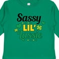thumbnail image 4 of Inktastic Saint Patrick's Day Sassy Lil' Lassie with Shamrocks Girls Long Sleeve Toddler T-Shirt, 4 of 5