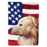 Caroline's Treasures Himalayan Sheepdog Dog American Flag Garden Flag